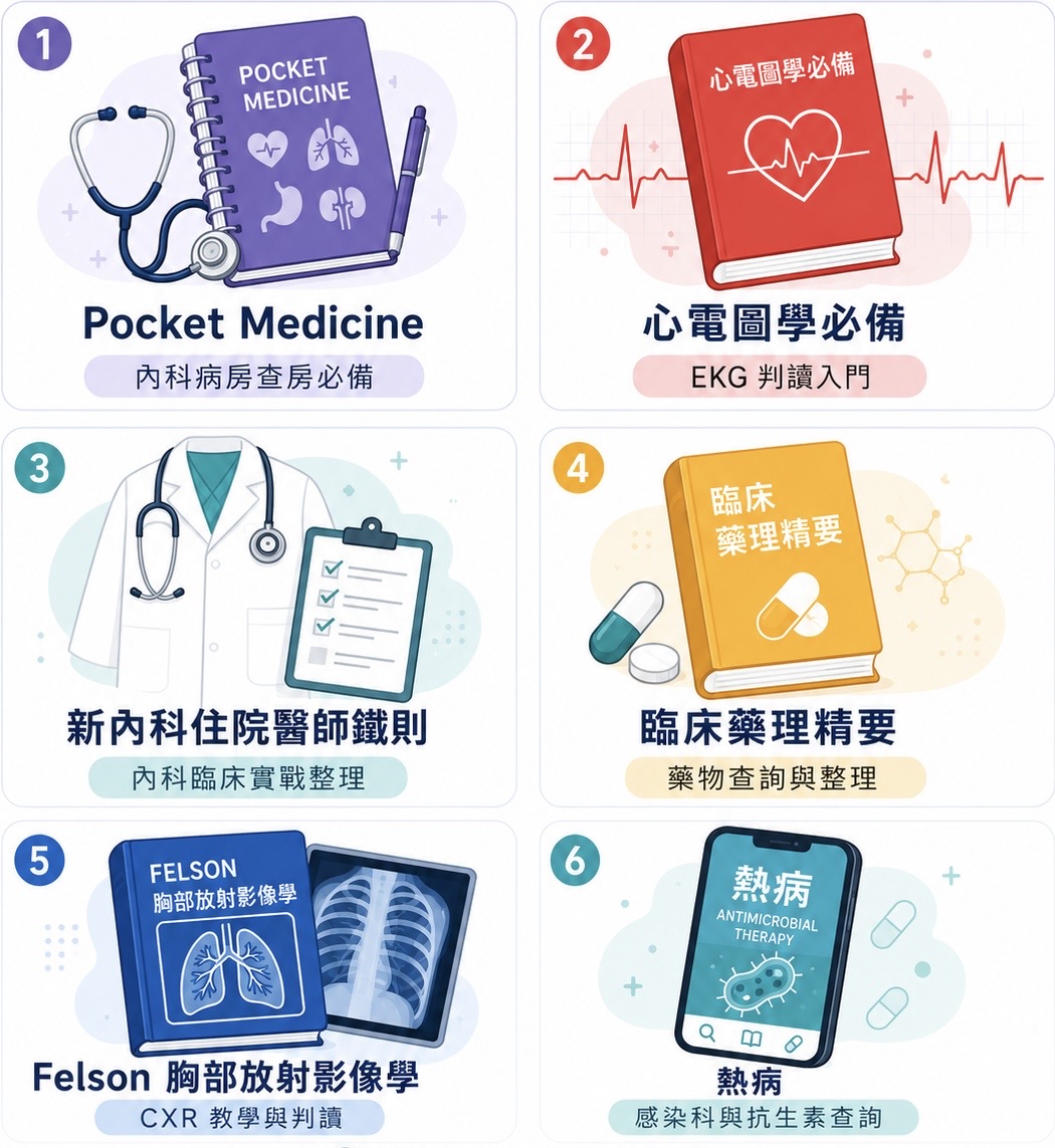Clerk 實用書籍與臨床工具推薦